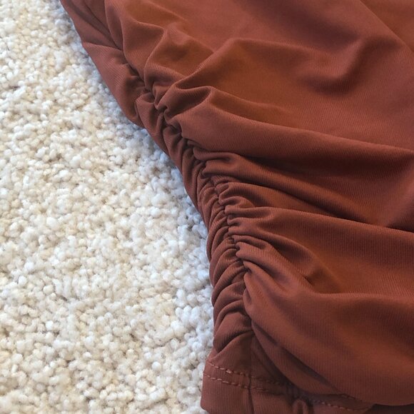 Windsor High Neckline Ruched Side Sleeveless Top Shirt Blouse - Picture 3 of 9